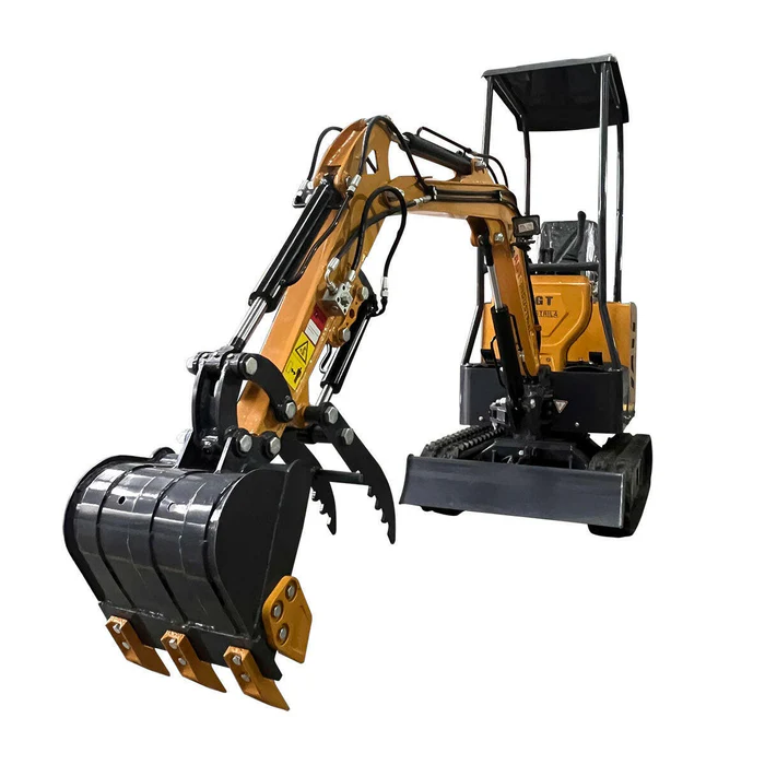1-Ton Mini Excavator with 13.5 HP Gas Engine, Hydraulic Thumb & Side-Swing Boom - Image 4
