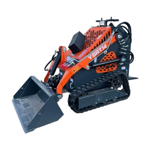 0.75-Ton Stand-On Skid Steer Track Loader with Crawler Tracks