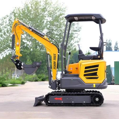 1-Ton Mini Excavator with Pilot Controls, Swing Boom & Hydraulic Thumb