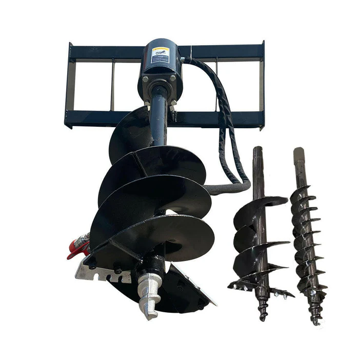 Skid Steer Hydraulic Auger with 3 Bits - Image 5
