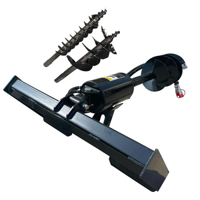 Skid Steer Hydraulic Auger with 3 Bits - Image 4